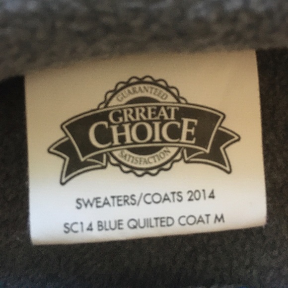 Grreat Choice Blue quilted coat with reflective stripe - Picture 3 of 9